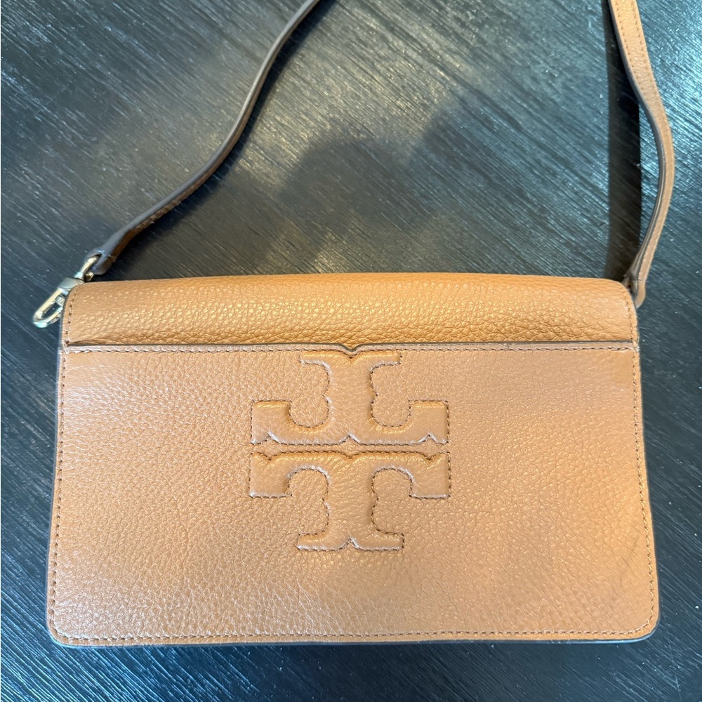 Tory Burch Brown Leather Crossbody Bag